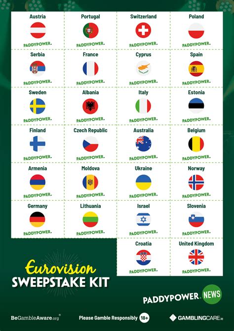 eurovision odds paddy power The Paddy Power Rules for bet settlement still apply and as such we accept no liability for any discrepancies between information displayed here and how a bet is settled